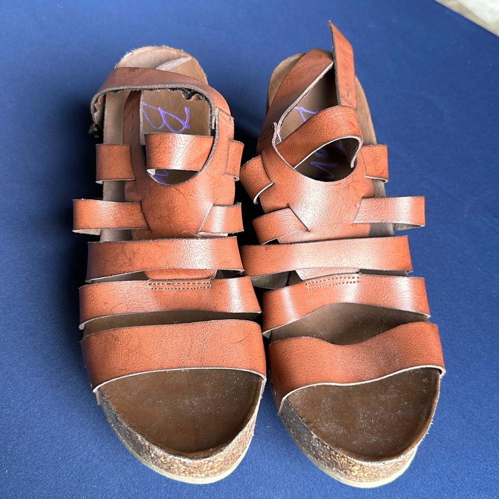 Women’s 10 Blowfish Wedge Sandals Brown
